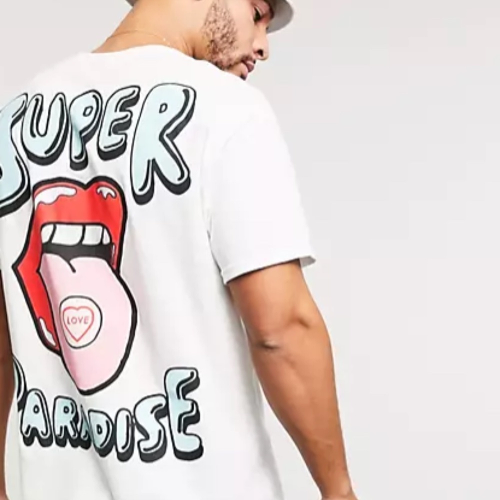 ASOS DESIGN regular linen shirt with low deep revere in stone